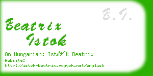 beatrix istok business card